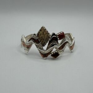 Carolyn Pollack Relios 925 Sterling Silver Copper Bracelet Southwestern Vintage